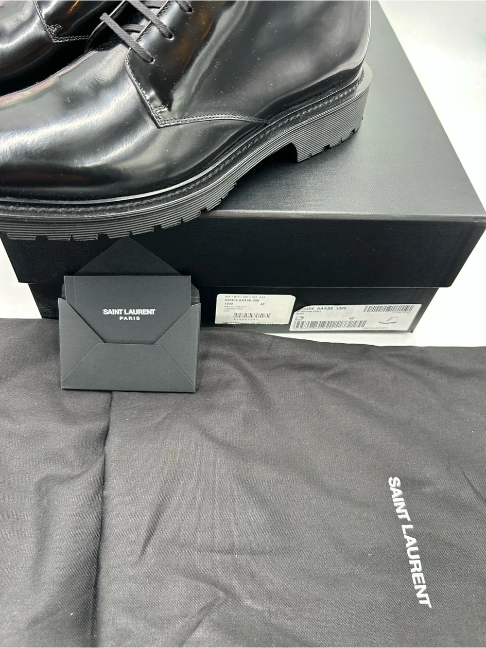 Men's Saint Laurent combat boots size 43 made in Italy NWT